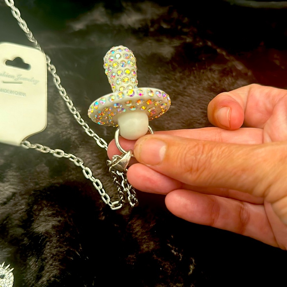 COPY - Crystal pacifier necklace